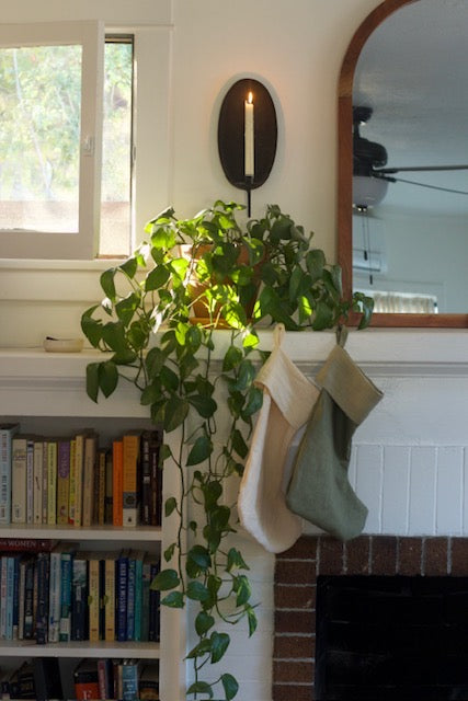 Linen Christmas Stocking